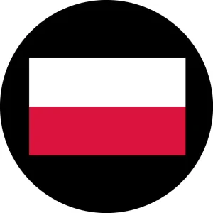 GOBO mit der Flagge Polens, zweifarbige Version