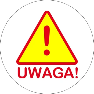 GOBO mit dem Warnzeichen Achtung, zweifarbige Version