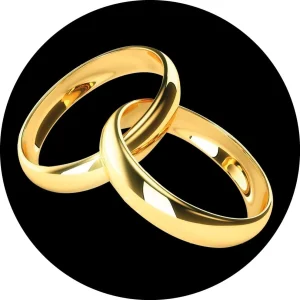 GOBO mit Ehering-Motiv, vollfarbige Version