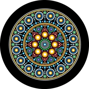 GOBO mit Buntglasmotiv, vollfarbige Version